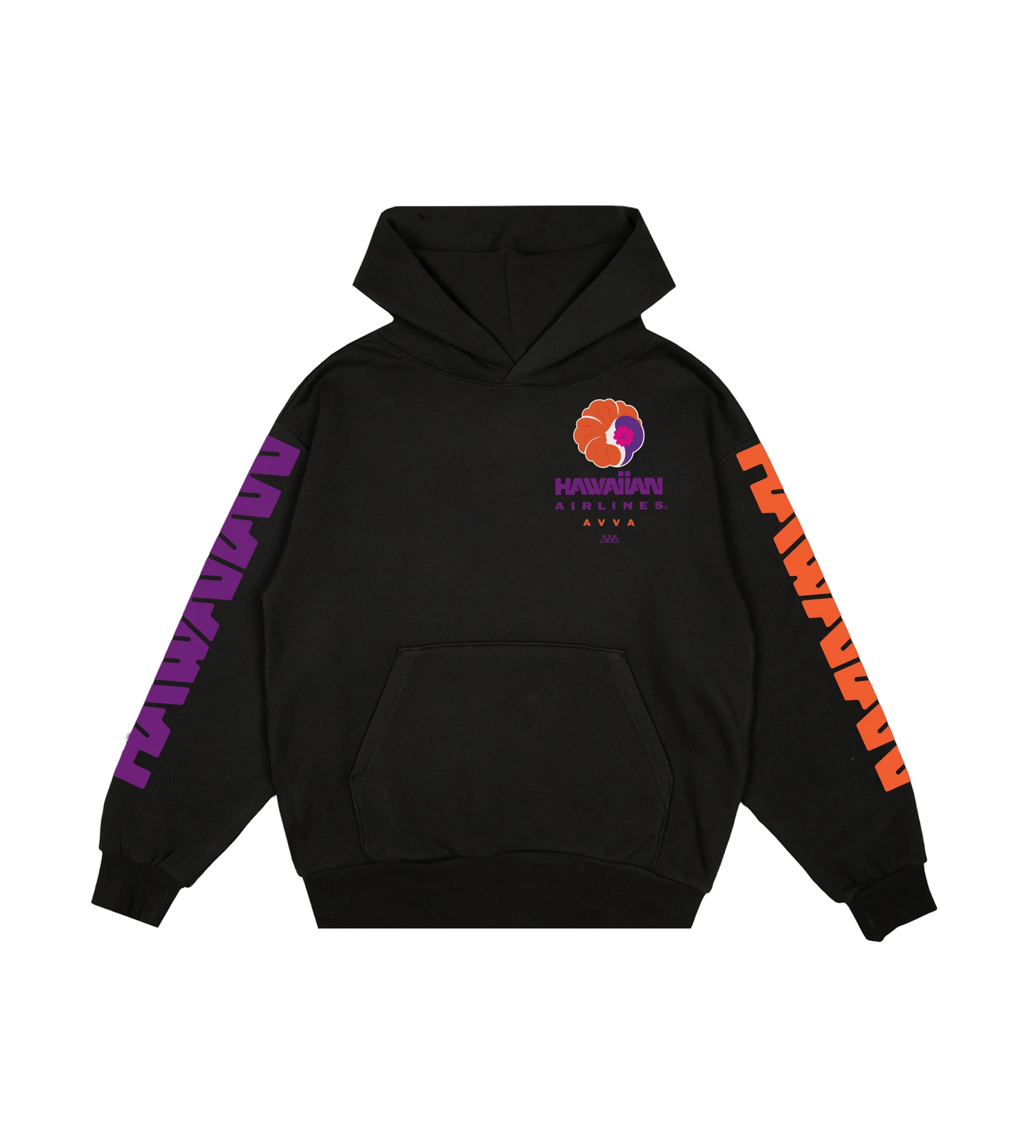 AVVA Hawaiian Hoodie Black