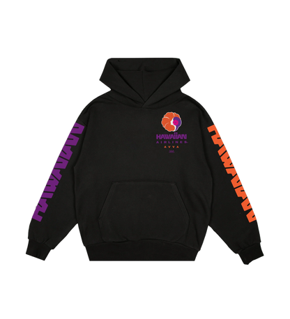 AVVA Hawaiian Hoodie Black