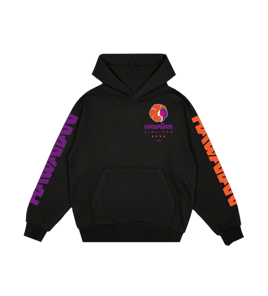 AVVA Hawaiian Hoodie Black