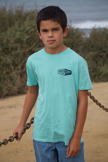 South Coast Youth SD Map Tee Mint