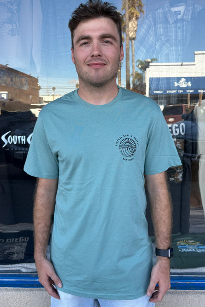 Rip Curl Mens Sunset Custom tee Blue