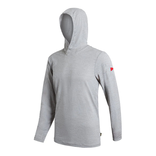 Florence Marine X Airtex Long Sleeve Hooded Shirt Light Heather Grey
