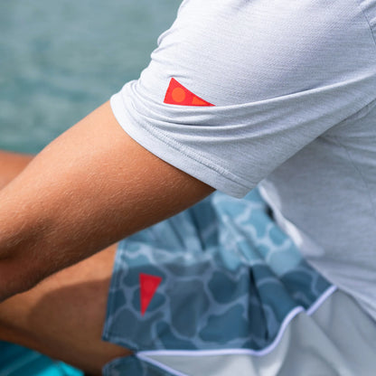 Florence Marine X Airtex Short Sleeve Shirt Light Heather Grey