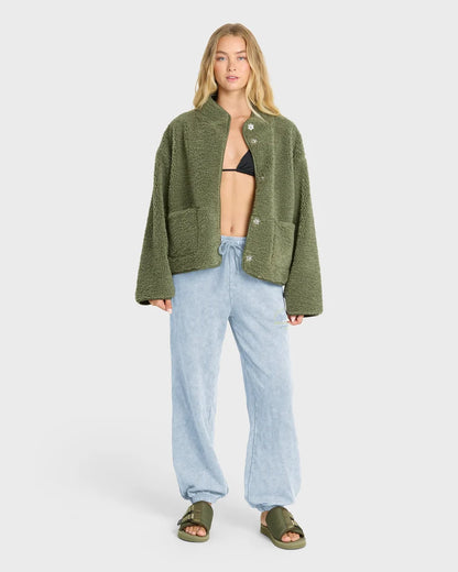 Billabong Women's Field Day Fleece Joggers Blue Smoke