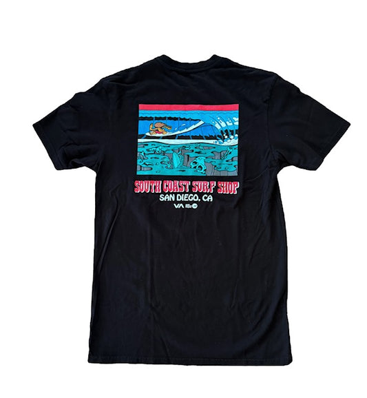 South Coast X RVCA Scss Pipeline T-Shirt Black
