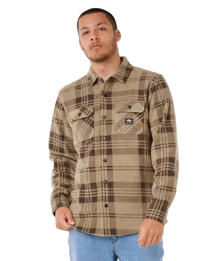 Rip Curl Men's Fun Times Polar Fleece Khaki Rock