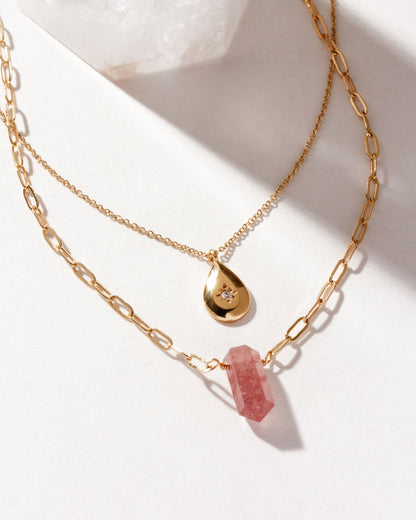 Golden Drip Necklace Set
