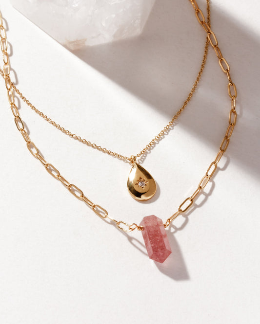 Golden Drip Necklace Set