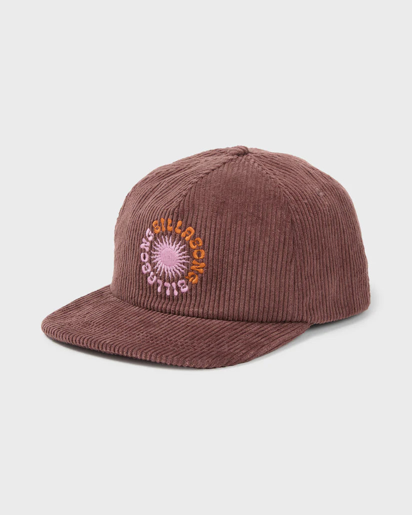 Billabong Women's Grandpa Corduroy Snapback Hat Espresso
