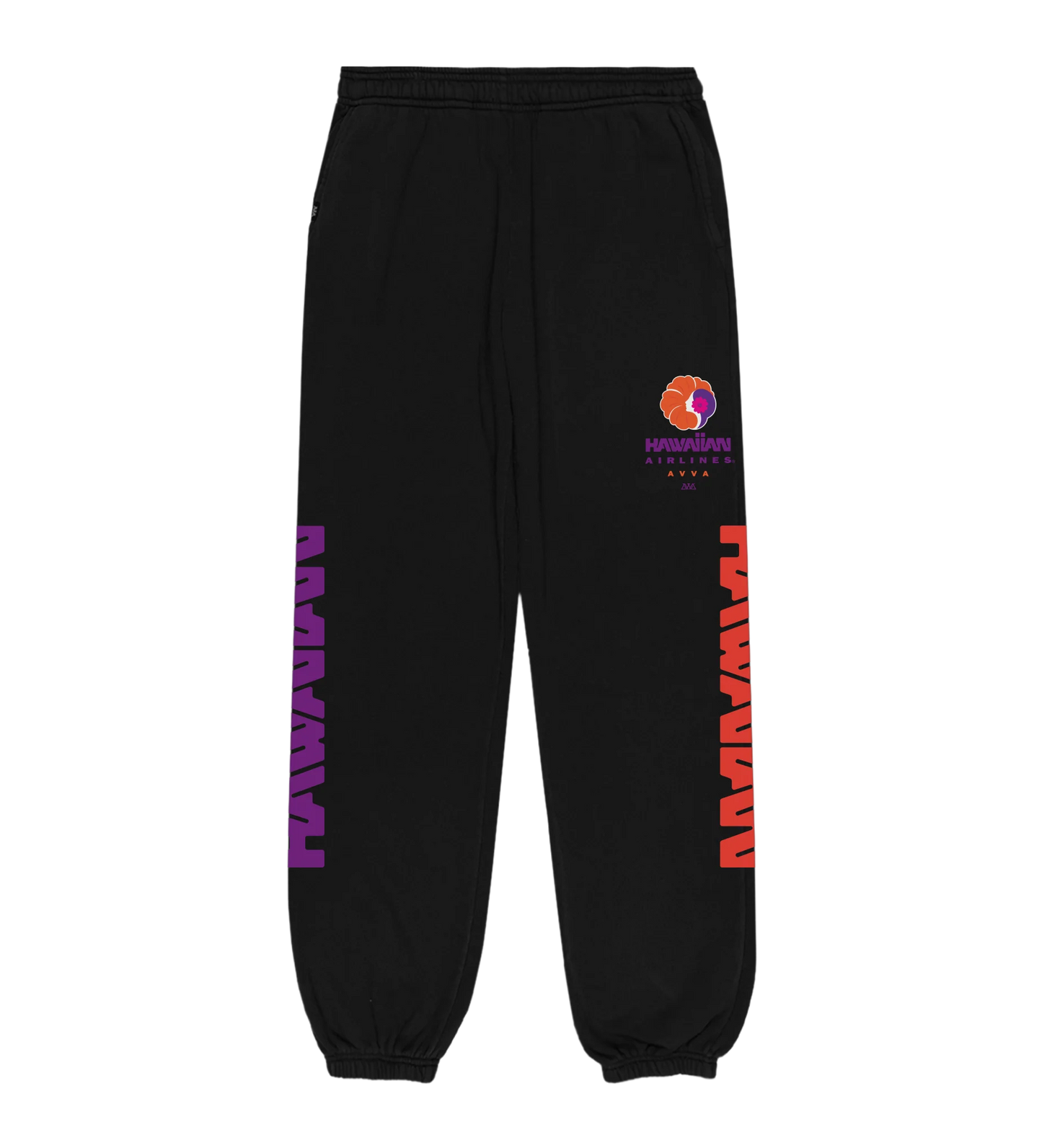 AVVA Hawaiian Fleece Pants Black