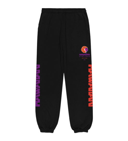 AVVA Hawaiian Fleece Pants Black