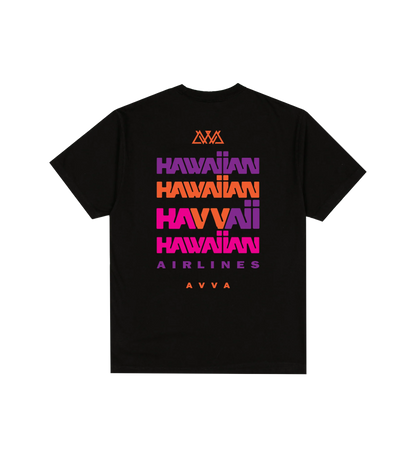 AVVA Hawaiian Tee Black