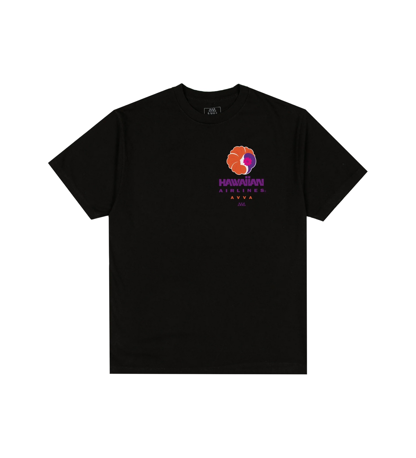 AVVA Hawaiian Tee Black
