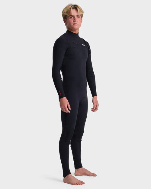 Men's Quiksilver Highline 3/2MM Chest Zip Black Wetsuit