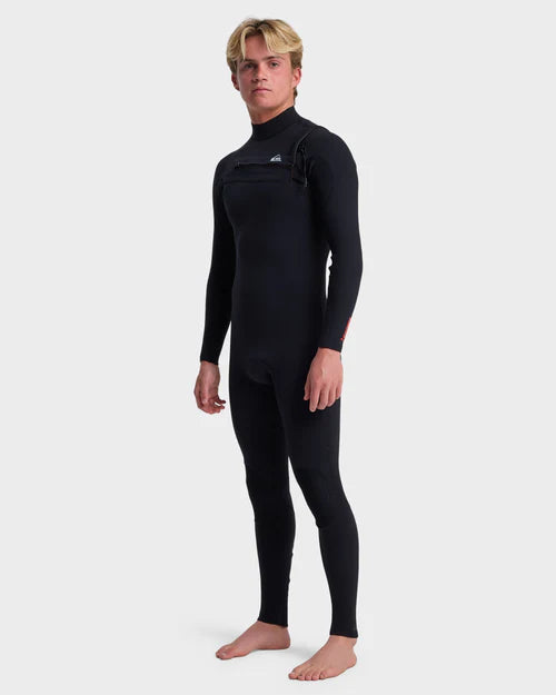 Men's Quiksilver Highline 3/2MM Chest Zip Black Wetsuit