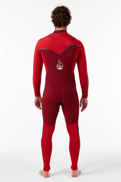 O'Neill Men's Hyperfreak Fire 4/3mm+ Chest Zip Wetsuit
