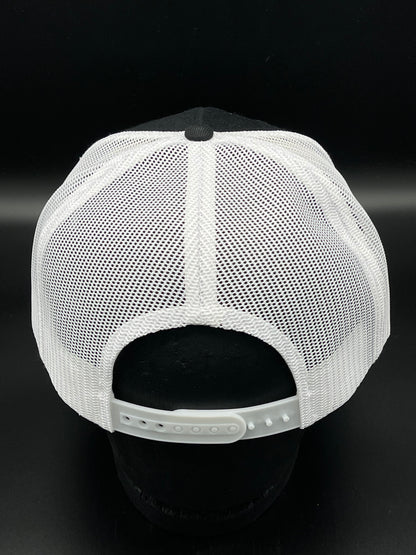 South Coast Adult Skeleton Surfer Snapback Hat Black-White