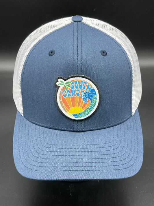 South Coast Wahines Circle Sun Trucker Hat Navy