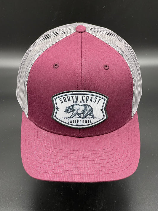 South Coast Adult Cali Bear Hat Burgundy