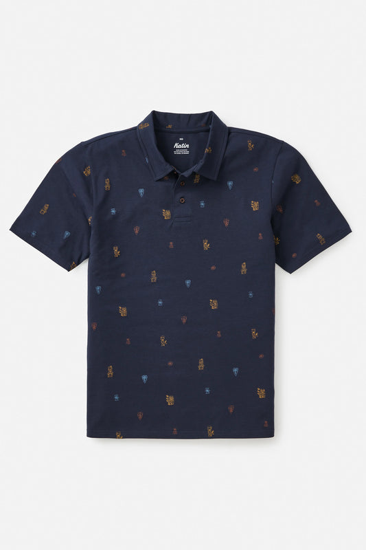Katin Idol Print Polo Polar Navy