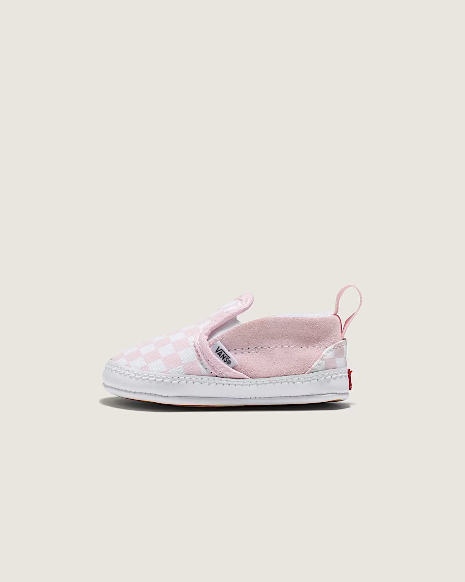 Vans Infant Slip-On V Crib Pink Checker Shoe