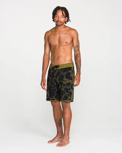 Volcom Men's Infuse Scallop Mod Boardshorts Sonic Green