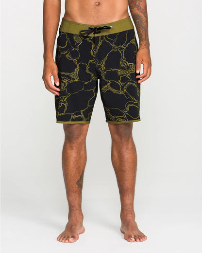 Volcom Men's Infuse Scallop Mod Boardshorts Sonic Green