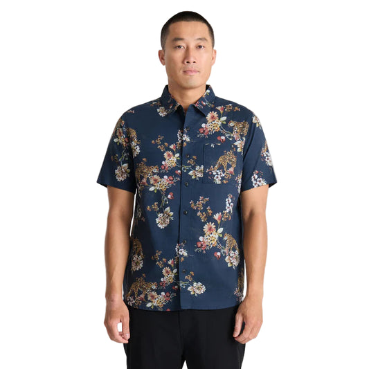 Roark Journey Short Sleeve Button Up Deep Navy