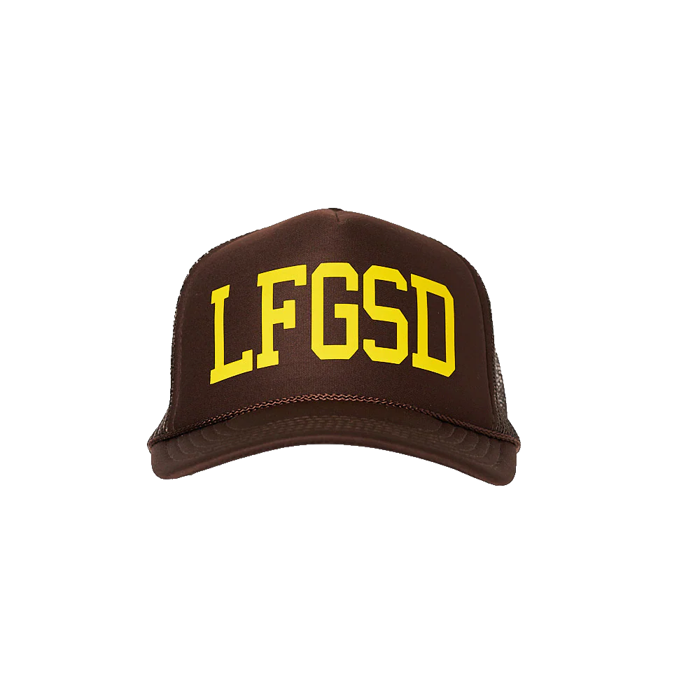 Local Beach San Diego LFGSD Trucker Hat Brown