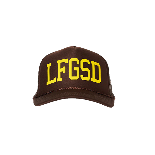 Local Beach San Diego LFGSD Trucker Hat Brown