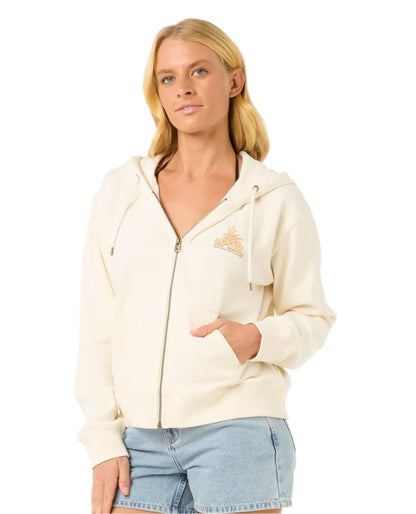 Rip Curl Women's La Paloma Relaxed Zip Through Hoodie Bone