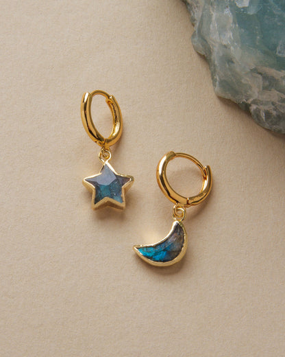 Sky Gazing Mismatched Hoop Earrings