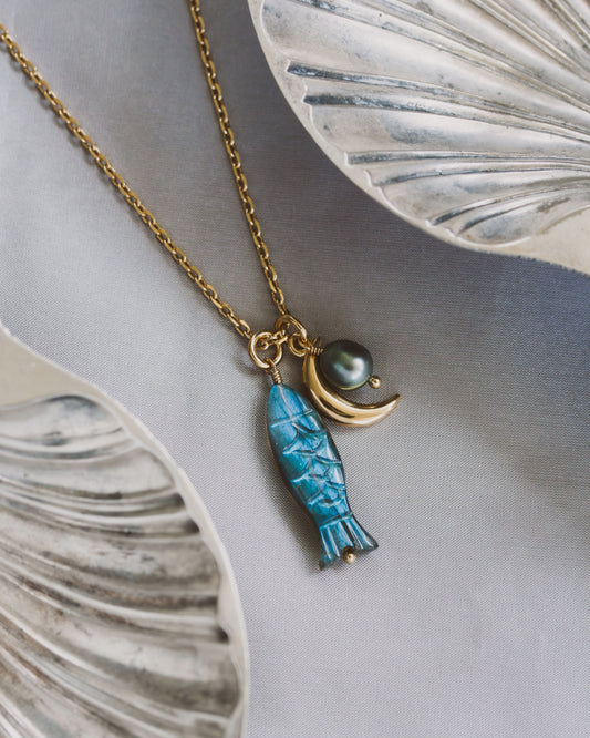 Tapas & Tides Gemstone Charm Longer Length Necklace