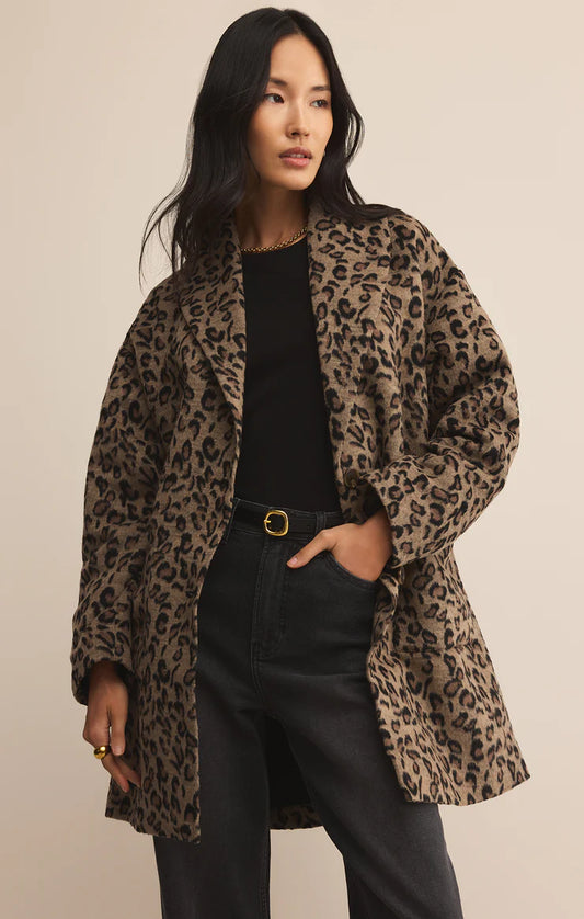 Z Supply Lennon Oversized Leopard Coat