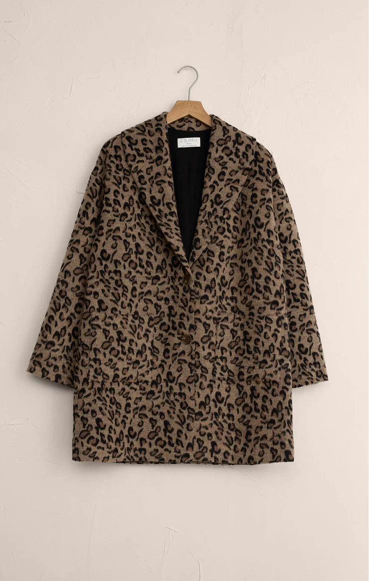 Z Supply Lennon Oversized Leopard Coat