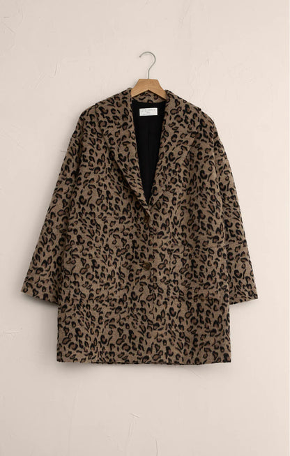 Z Supply Lennon Oversized Leopard Coat