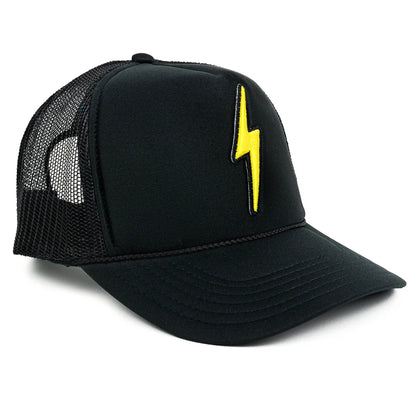 Local Beach Lightening Bolt Hat Black