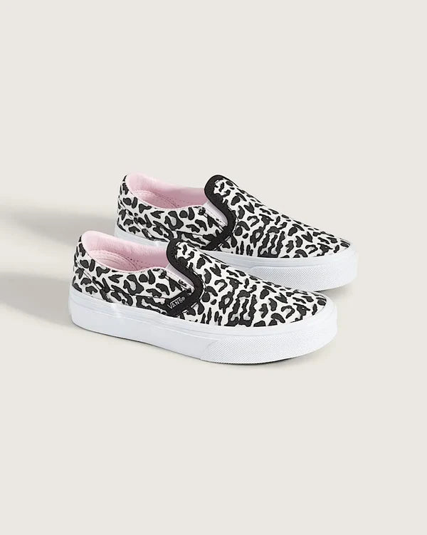 Vans Kids Classic Slip On Glitter Leopard / Pastel Pink