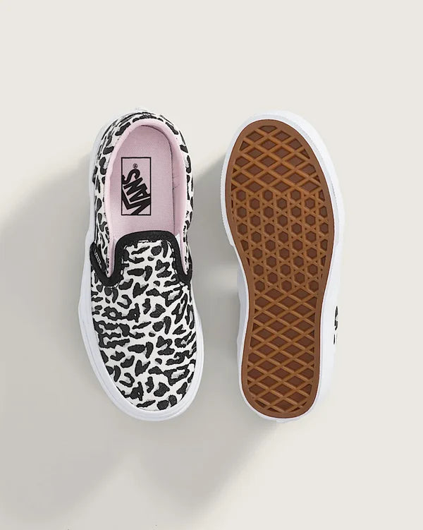 Vans Kids Classic Slip On Glitter Leopard / Pastel Pink