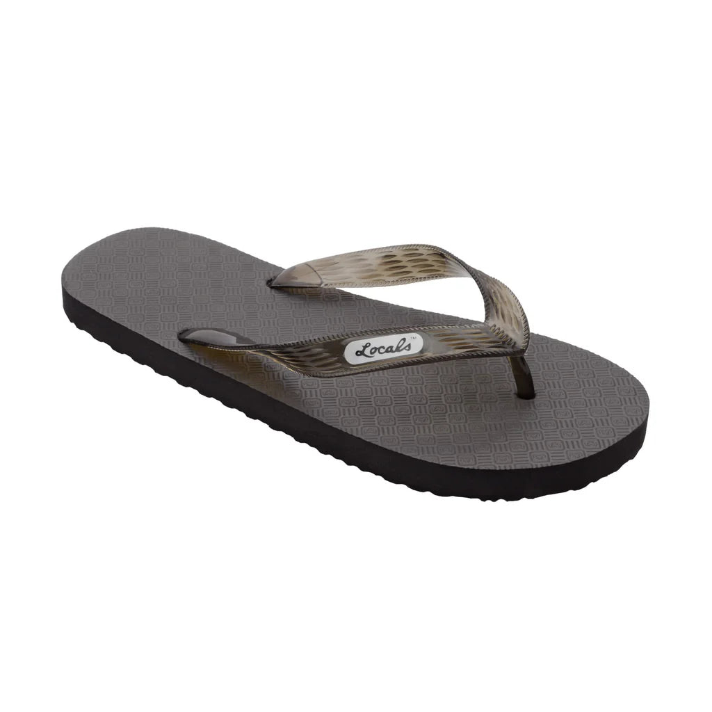 Locals Original Men's Translucent Black Strap Slippah