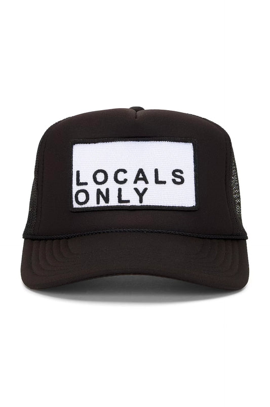 Friday Feelin Locals Only Trucker Hat Black