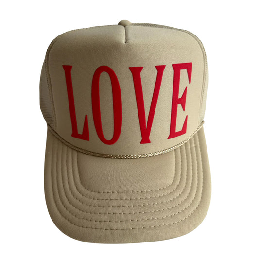 Local Beach Love Trucker Hat Khaki