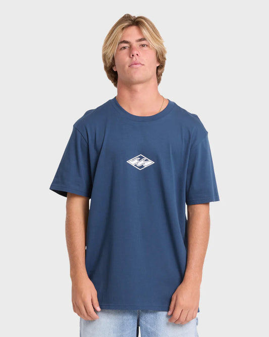 Billabong Men's Mainstay Premium Short Sleeve Cotton Tee Dark Denim