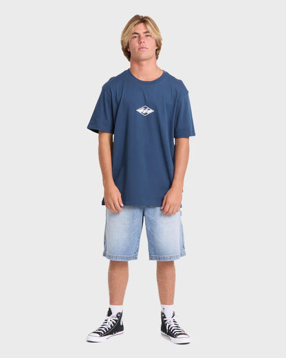 Billabong Men's Mainstay Premium Short Sleeve Cotton Tee Dark Denim