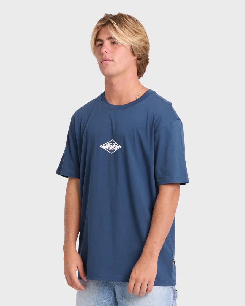 Billabong Men's Mainstay Premium Short Sleeve Cotton Tee Dark Denim