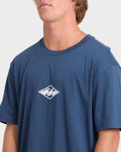 Billabong Men's Mainstay Premium Short Sleeve Cotton Tee Dark Denim