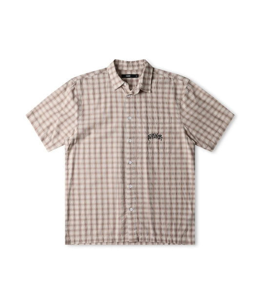 Former Manners Check Short Sleeve Shirt Taupe