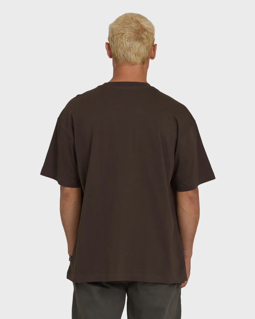 Billabong Men's Marrow OG Short Sleeve Knit Tee Chocolate Brown
