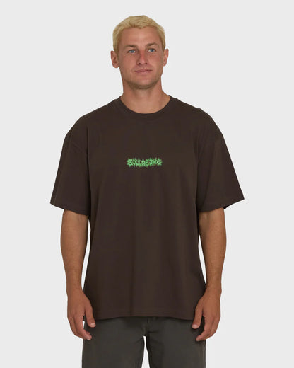 Billabong Men's Marrow OG Short Sleeve Knit Tee Chocolate Brown