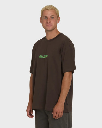 Billabong Men's Marrow OG Short Sleeve Knit Tee Chocolate Brown